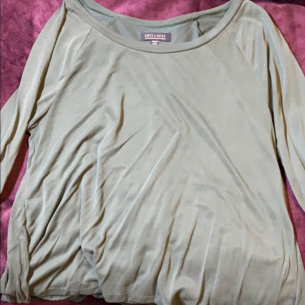 Green soft and sexy long sleeve